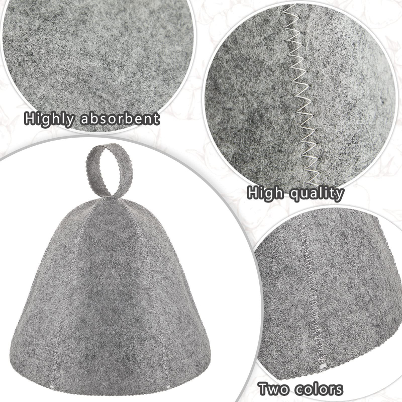 Filc kapa za saunu – opća uporaba; materijal: filc; šifra proizvoda: 0207; težina: 45 g; stil: jedinstven