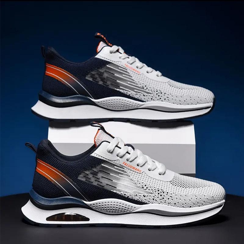 Muške sportske tenisice: prozračna mrežasta unutrašnjost, EVA ulošak, plastični potplat, prednja vezica remenom, niski profil