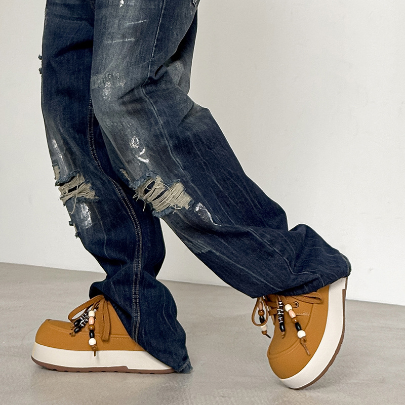 Unisex sportsko-casual tenisice s debelim potplatom, povećanje visine 6–8 cm, gornji i unutarnji dio od super vlakna, vezanje šnurkama