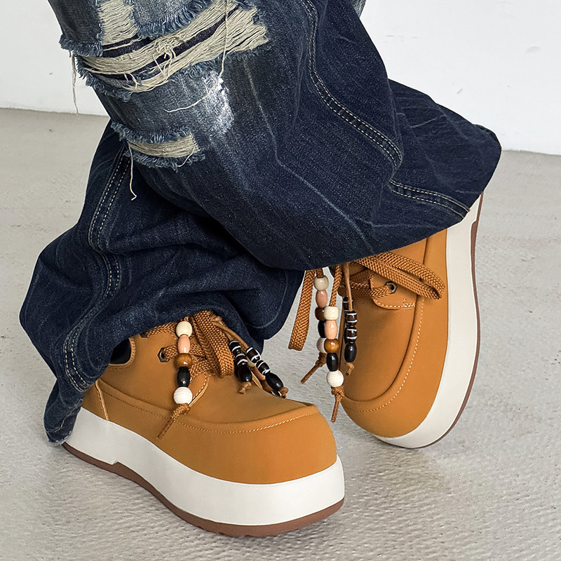 Unisex sportsko-casual tenisice s debelim potplatom, povećanje visine 6–8 cm, gornji i unutarnji dio od super vlakna, vezanje šnurkama