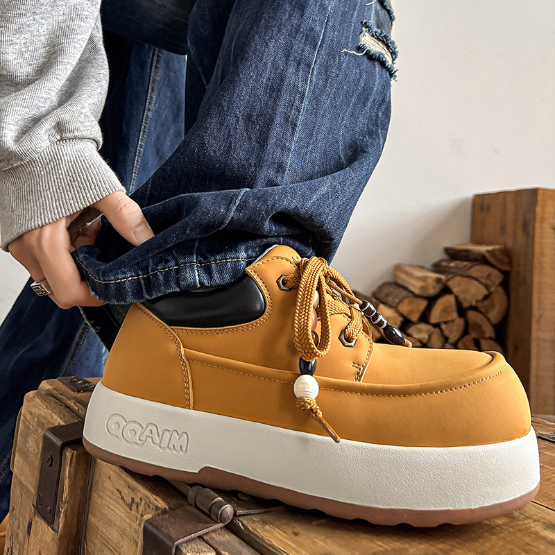 Unisex sportsko-casual tenisice s debelim potplatom, povećanje visine 6–8 cm, gornji i unutarnji dio od super vlakna, vezanje šnurkama