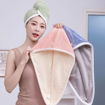 Tuš kapa za kosu za sušenje kose, koralni pliš, 150D pređa, 260 g, prilagodba dostupna, privatna oznaka