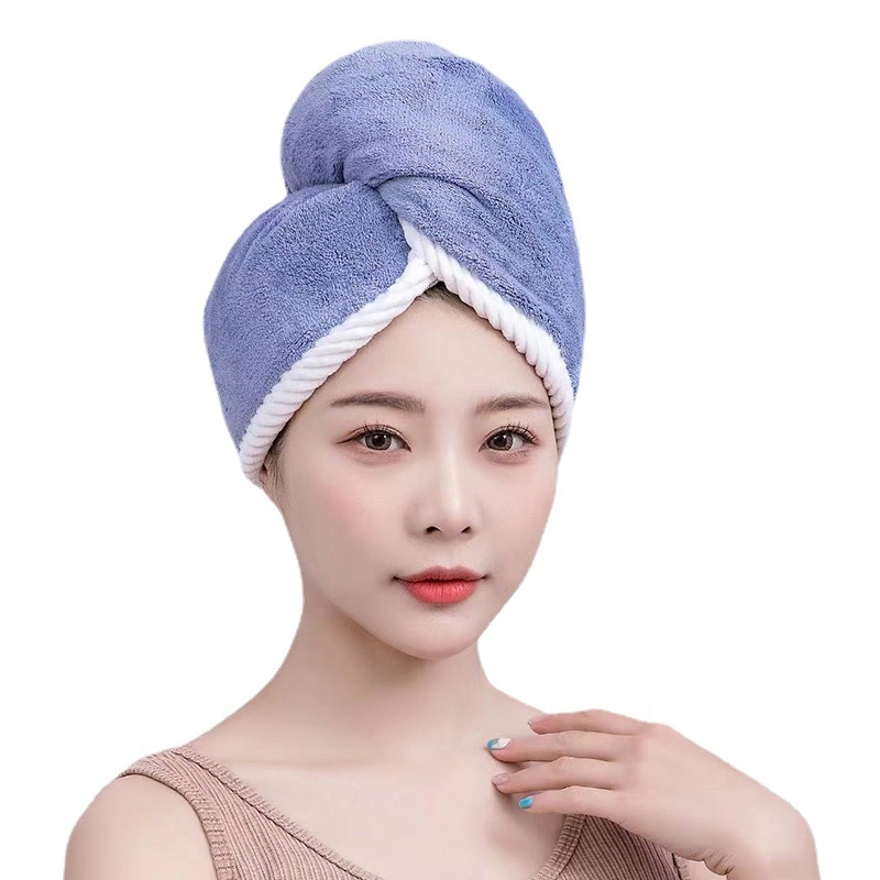 Tuš kapa za kosu za sušenje kose, koralni pliš, 150D pređa, 260 g, prilagodba dostupna, privatna oznaka