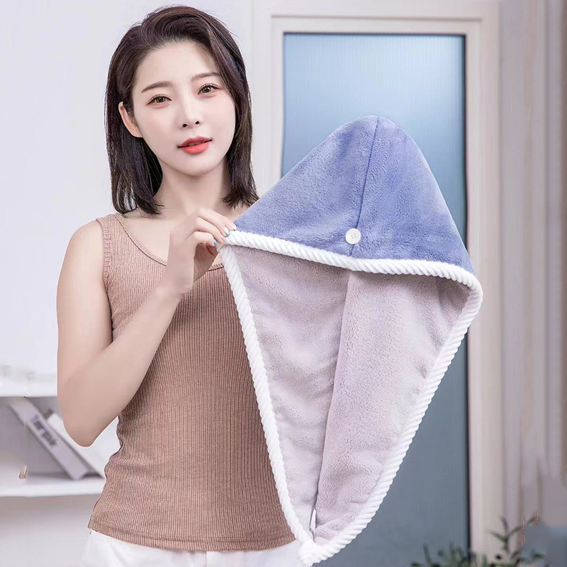 Tuš kapa za kosu za sušenje kose, koralni pliš, 150D pređa, 260 g, prilagodba dostupna, privatna oznaka