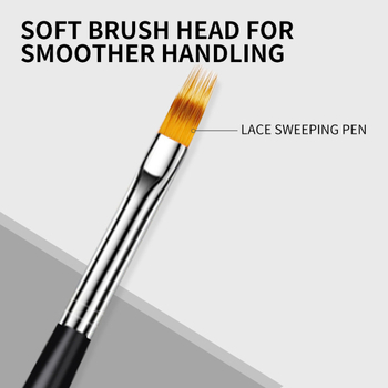 CHARZIEG/Chanzi gradientne četke za nokte – fan oblik, čipkasta četka za crtanje, graffiti boje