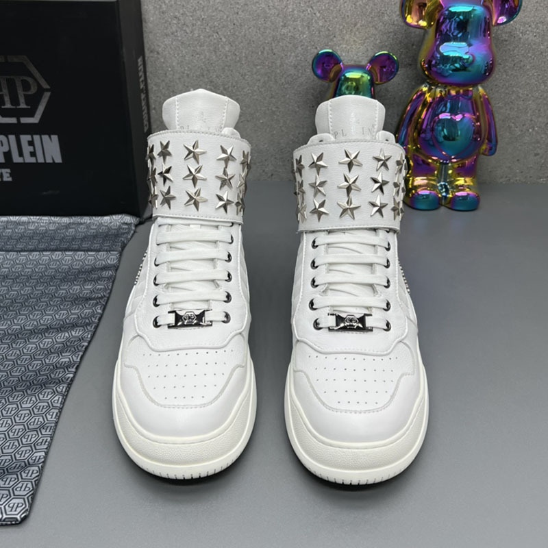 Muške visoke kožne tenisice – prozračne, vezivanje šnurkama, gumena pjena u potplatu, niski potpetica 1–3 cm, srednja visina gornjeg dijela