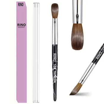 RINO akrilni set za manikuru s kristalnim perom i četkom za nokte, prijenosna ručka