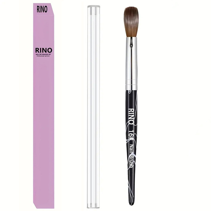 RINO akrilni set za manikuru s kristalnim perom i četkom za nokte, prijenosna ručka