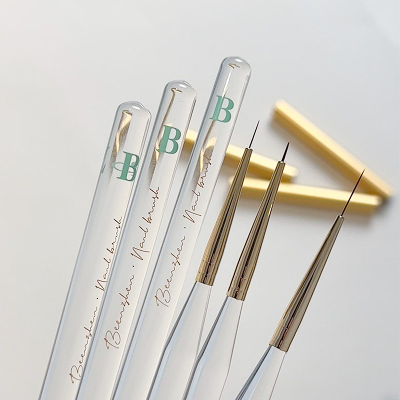 Σετ 7 πινέλων μανικιούρ με μακριές ακρυλικές λαβές για αρχάριους – λουλουδένια πέταλα, γραμμικά σχέδια καρτούν και πινέλα υδατογραφίας