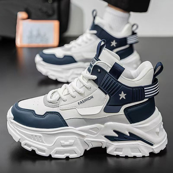 Pantofi sport pentru adolescenți băieți, partea superioară PU respirabilă, EVA talpă, talpă din cauciuc, șireturi frontale, vârf rotund, toamnă 2025