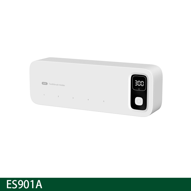 Θήκη αποθήκευσης οδοντόβουρτσας με UV αποστείρωση και στέγνωμα, εγκατάσταση τοίχου χωρίς διάτρηση, ABS υλικό, έξυπνες λειτουργίες, χρόνος αποστείρωσης 200 δευτερόλεπτα, ισχύς 2.5 W