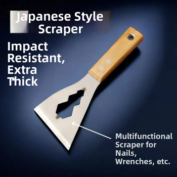 Nerezová oceľová viacúčelová čistiaca špachtľa – na omietku a cement, čistenie podláh