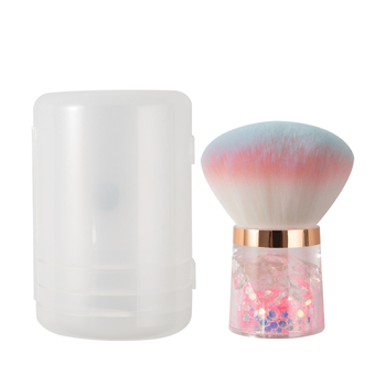 Πινέλο Πούδρας με Κεφαλή Μανιτάρι, Τρίχες από Νάιλον/Συνθετικές Ίνες, Πλαστική Λαβή, Φορητή Συσκευασία σε Κουτί, Lan Linshi, Προέλευση Yiwu