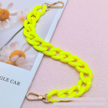 Πολύχρωμη ακρυλική αλυσίδα τηλεφώνου ψαροκόκαλο, χειροποίητη αφαιρούμενη διακόσμηση αλυσίδας με πολύχρωμα μπλοκ ρητίνης