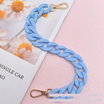 Πολύχρωμη ακρυλική αλυσίδα τηλεφώνου ψαροκόκαλο, χειροποίητη αφαιρούμενη διακόσμηση αλυσίδας με πολύχρωμα μπλοκ ρητίνης