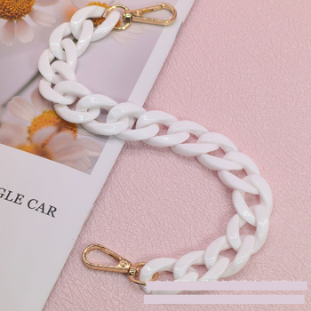 Πολύχρωμη ακρυλική αλυσίδα τηλεφώνου ψαροκόκαλο, χειροποίητη αφαιρούμενη διακόσμηση αλυσίδας με πολύχρωμα μπλοκ ρητίνης