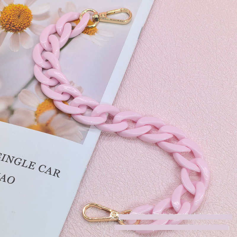 Πολύχρωμη ακρυλική αλυσίδα τηλεφώνου ψαροκόκαλο, χειροποίητη αφαιρούμενη διακόσμηση αλυσίδας με πολύχρωμα μπλοκ ρητίνης