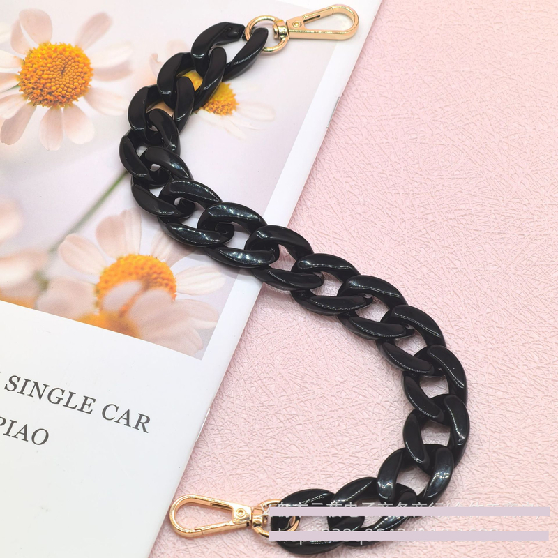 Πολύχρωμη ακρυλική αλυσίδα τηλεφώνου ψαροκόκαλο, χειροποίητη αφαιρούμενη διακόσμηση αλυσίδας με πολύχρωμα μπλοκ ρητίνης