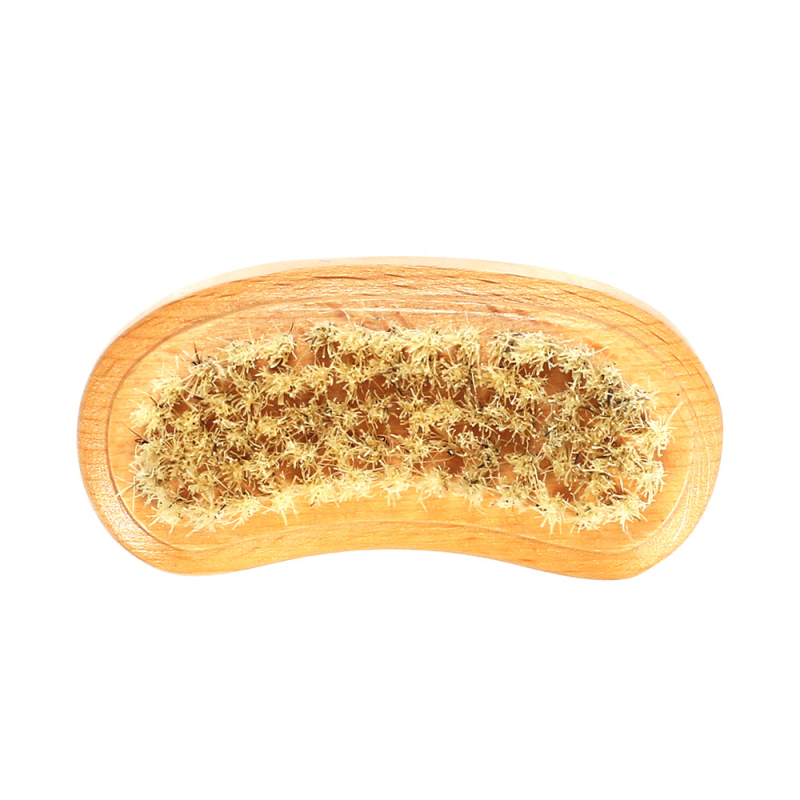 MECAFEE četkica za nokte - dvostruka, drška od bukove drveta, bijele dlačice, široki i uski vrhovi, 40 g neto sadržaj