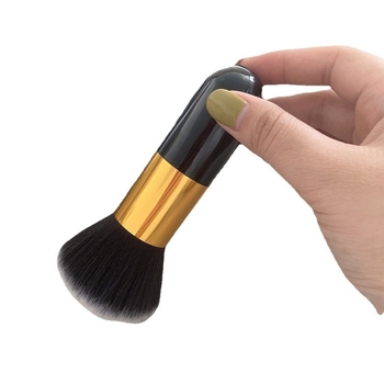 Pensulă de machiaj cu peri sintetice, mâner din plastic, ambalaj OPP