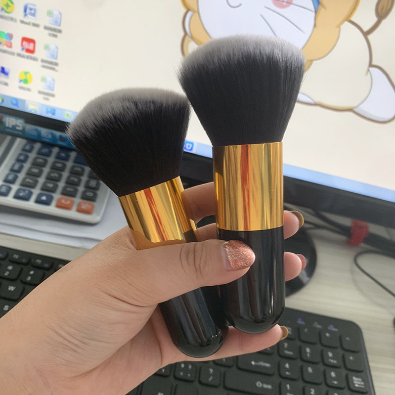 Pensulă de machiaj cu peri sintetice, mâner din plastic, ambalaj OPP