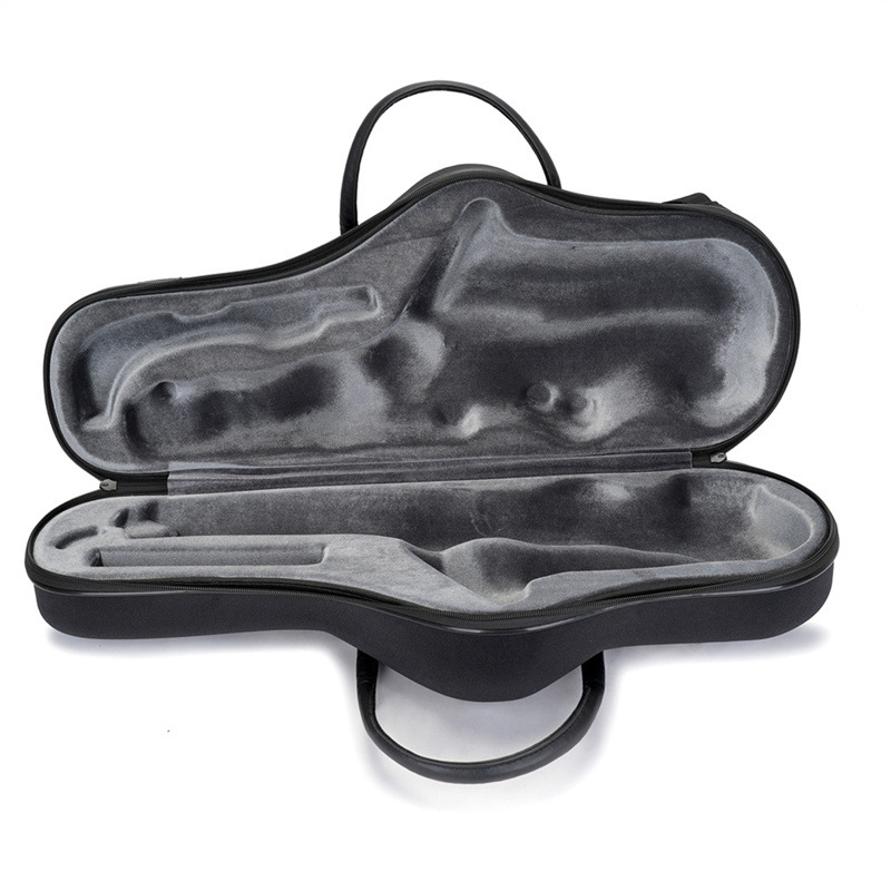 Alto szaxofon tok, könnyű hátizsák-stílusú kemény tok, Oxford vászon külső, bársony belső, ívelt vállpánt, légáteresztő, ultra-könnyű, kopásálló