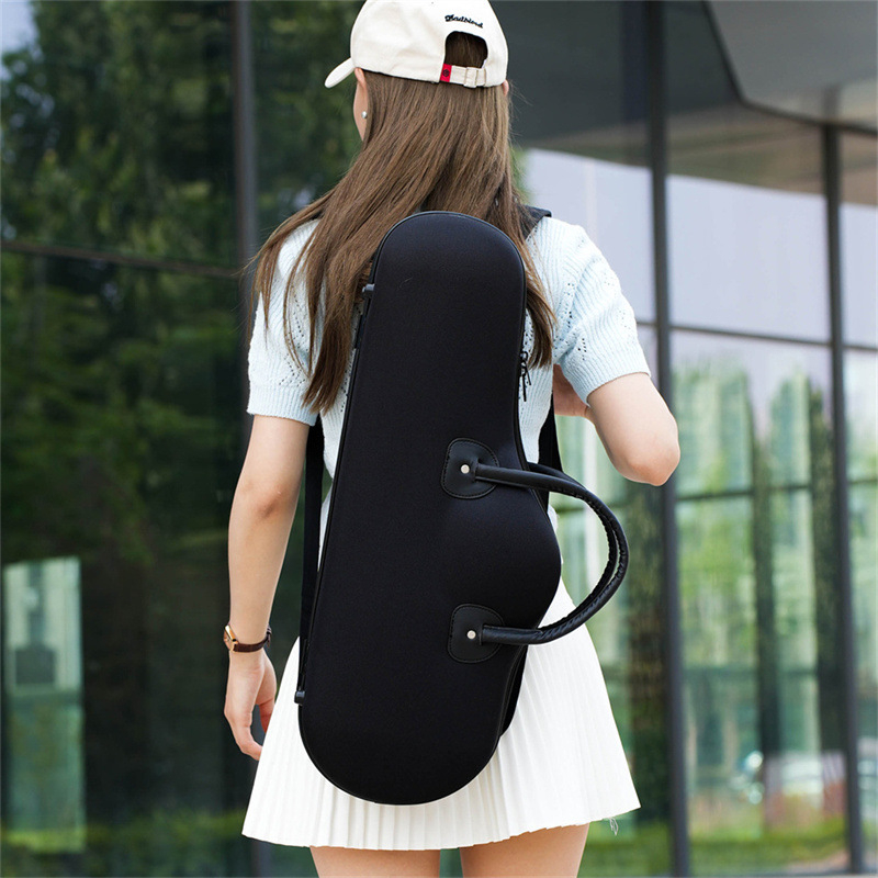 Alto szaxofon tok, könnyű hátizsák-stílusú kemény tok, Oxford vászon külső, bársony belső, ívelt vállpánt, légáteresztő, ultra-könnyű, kopásálló