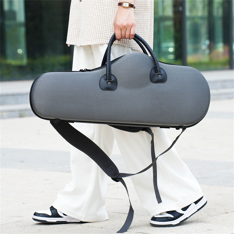 Alto szaxofon tok, könnyű hátizsák-stílusú kemény tok, Oxford vászon külső, bársony belső, ívelt vállpánt, légáteresztő, ultra-könnyű, kopásálló