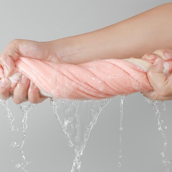 Căpăcel de uscare a părului din coral fleece, dublu strat, superabsorbant, uscare rapidă, 120–139 g, 150D