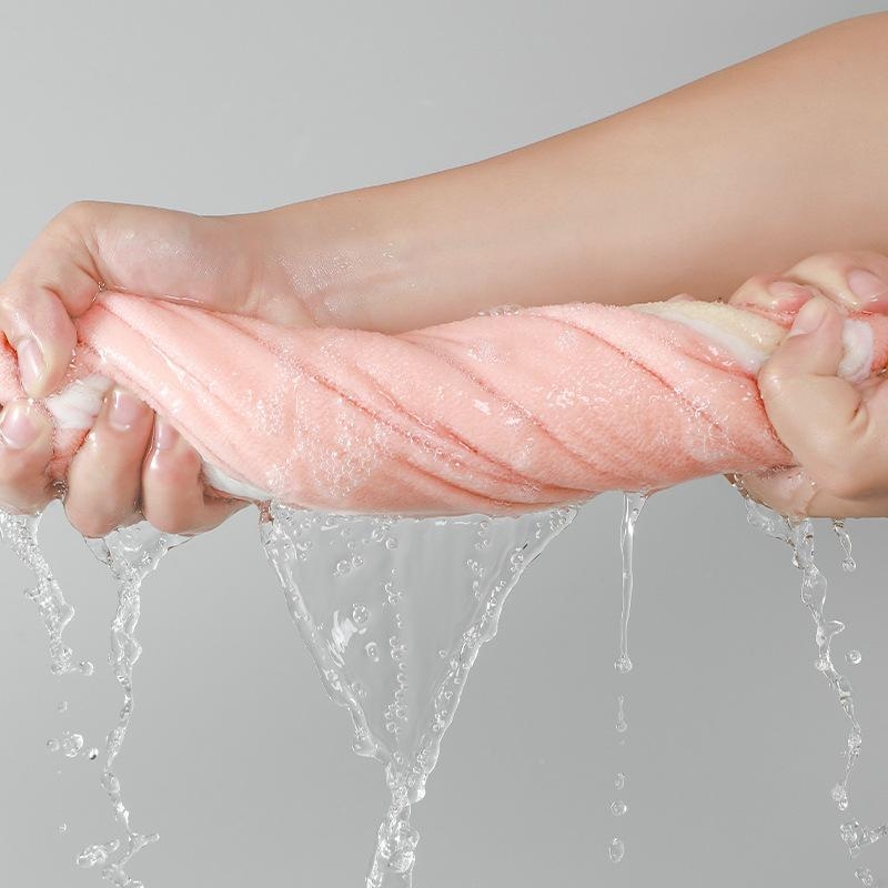 Căpăcel de uscare a părului din coral fleece, dublu strat, superabsorbant, uscare rapidă, 120–139 g, 150D