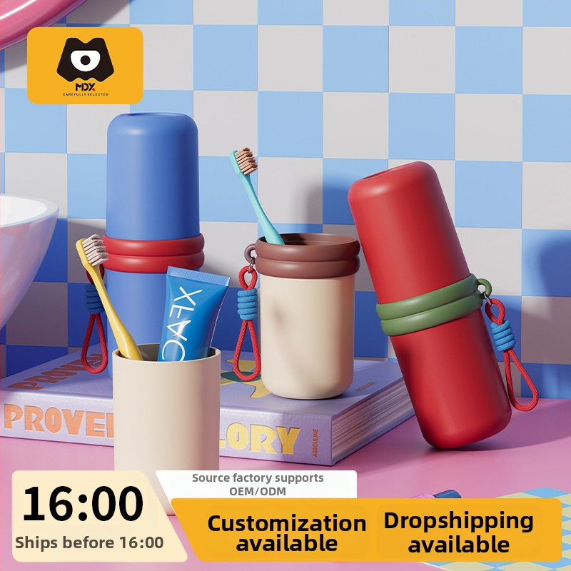 Suport pentru periuțe de dinți – portabil, material PP, 1 compartiment, set de călătorie