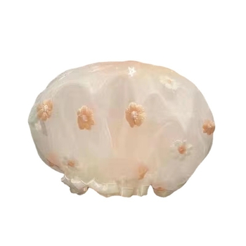 Dvostruka kapa za tuširanje, vodootporna kapa za njegu kose, PVC, crtani stil, univerzalna primjena