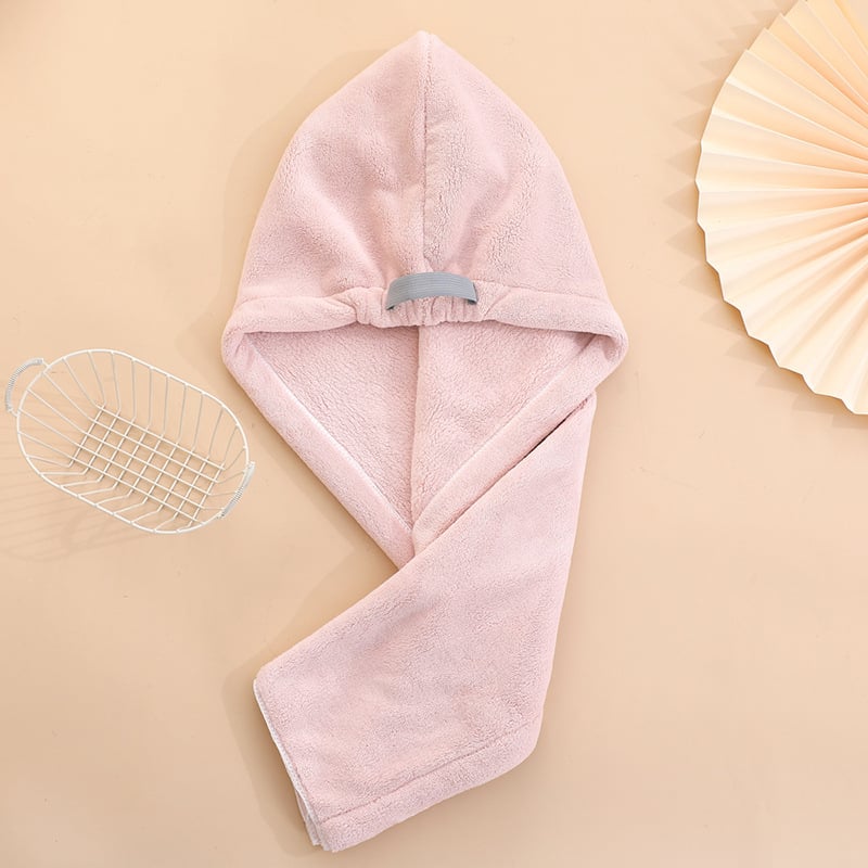 Csatos hajszárító sapka korall bársony anyagból, 150D szálak, hat-szálas fonás, 120–139 g