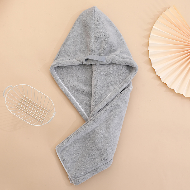 Csatos hajszárító sapka korall bársony anyagból, 150D szálak, hat-szálas fonás, 120–139 g