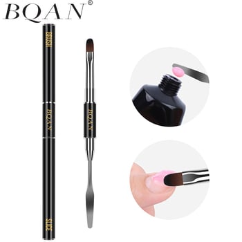 BQAN/Bai Qian stilou fototerapie pentru unghii, cap dublu, mâner metalic lung, 1 set pensule, etichetă privată licențiată