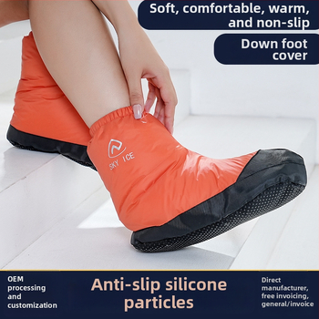Unisex návlek na topánky s kačím down izoláciou, protišmytové dno, nepremokavý, na vonkajšie použitie, na zimu, jar a jeseň