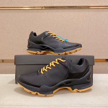 Pantofi de drumeție din piele pentru bărbați, căptușeală din plasă respirabilă, talpă din cauciuc ușoară, închidere cu șireturi, toc redus (1-3 cm)