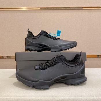 Pantofi de drumeție din piele pentru bărbați, căptușeală din plasă respirabilă, talpă din cauciuc ușoară, închidere cu șireturi, toc redus (1-3 cm)