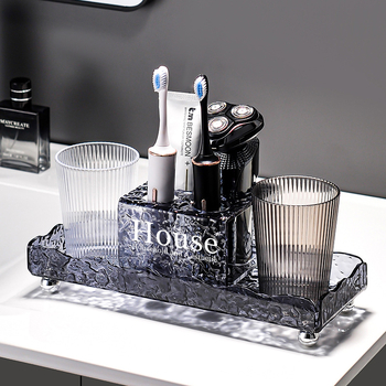 Garder suport acrilic pentru periute de dinți – depozitare în baie, set 20 buc.