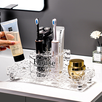 Garder suport acrilic pentru periute de dinți – depozitare în baie, set 20 buc.