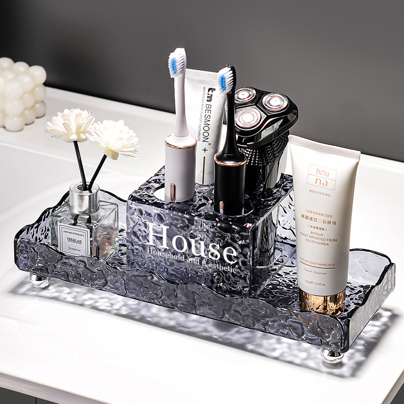 Garder suport acrilic pentru periute de dinți – depozitare în baie, set 20 buc.