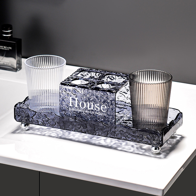 Garder suport acrilic pentru periute de dinți – depozitare în baie, set 20 buc.