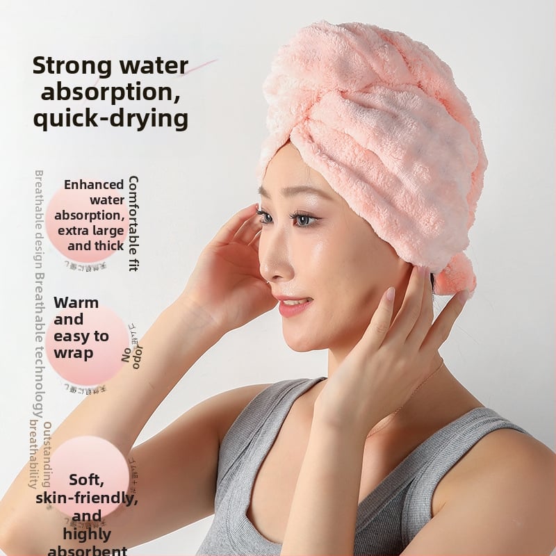 Șapcă pentru uscat părul din fleece coral, fibre 150d, greutate 100–119 g, proces de producție: altul