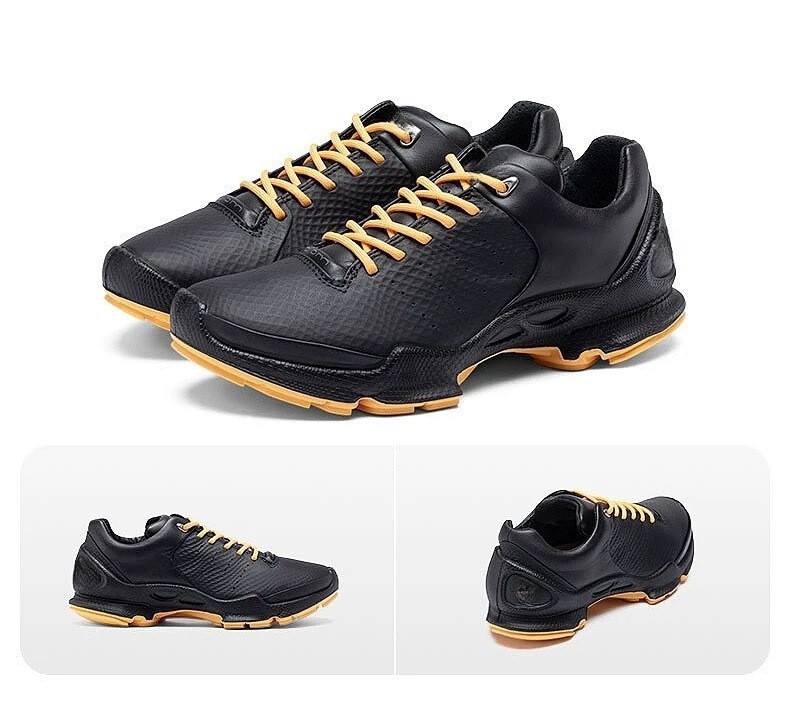 Pantofi sport unisex pentru alergare — partea superioară din piele de vită de primă clasă, vârf rotund, toc mic 1–3 cm, talpă din cauciuc, căptușeală PU