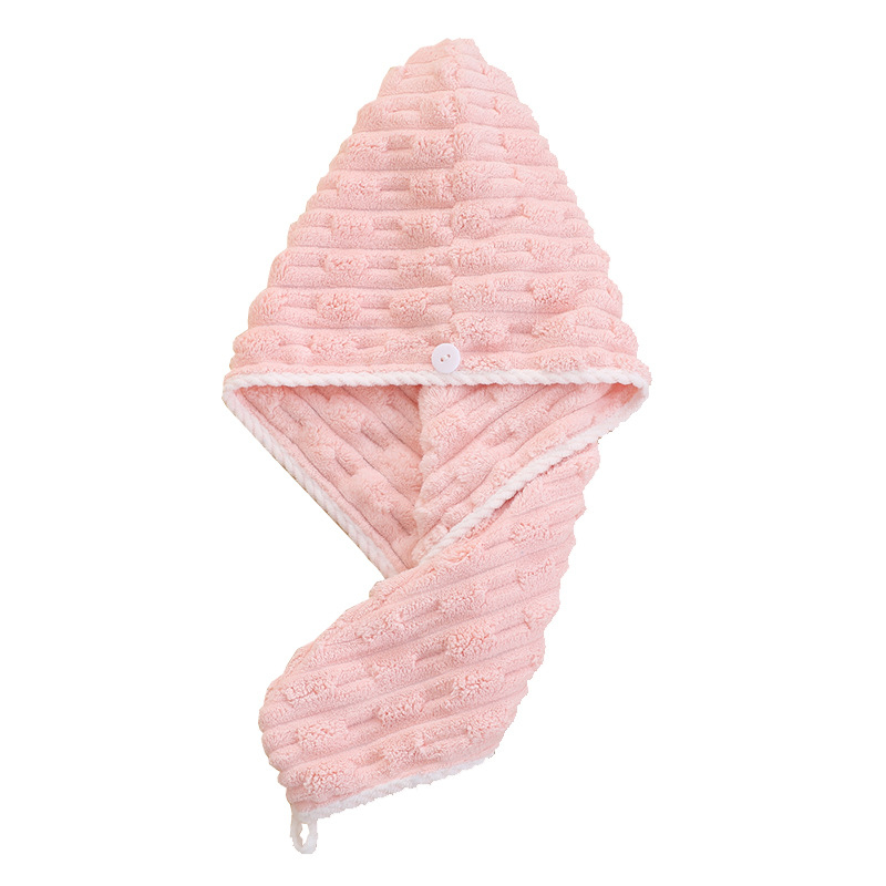 Pălărie de uscare a părului din velur coral, denier 150D, cusută, 80-99 g