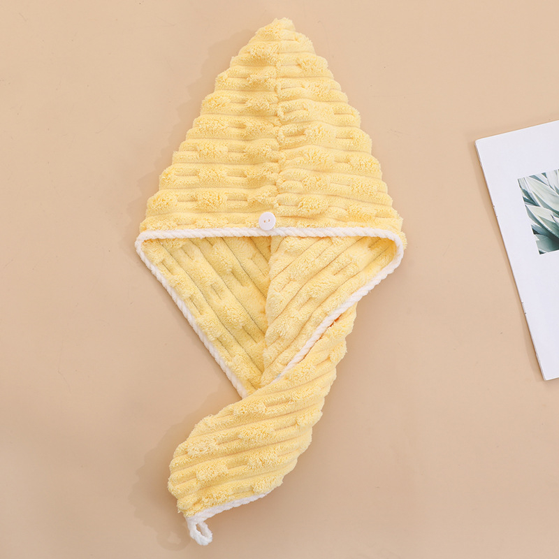 Pălărie de uscare a părului din velur coral, denier 150D, cusută, 80-99 g