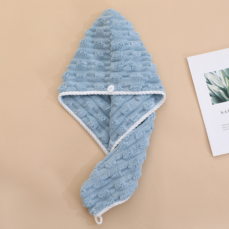 Pălărie de uscare a părului din velur coral, denier 150D, cusută, 80-99 g