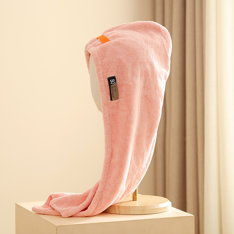 Κάλυμμα για στέγνωμα μαλλιών από coral fleece, αντιβακτηριακό 7A, νήμα 150D, βάρος 140–169 g, ραφή τελειώματος