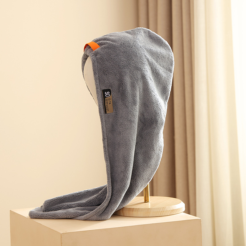 Κάλυμμα για στέγνωμα μαλλιών από coral fleece, αντιβακτηριακό 7A, νήμα 150D, βάρος 140–169 g, ραφή τελειώματος