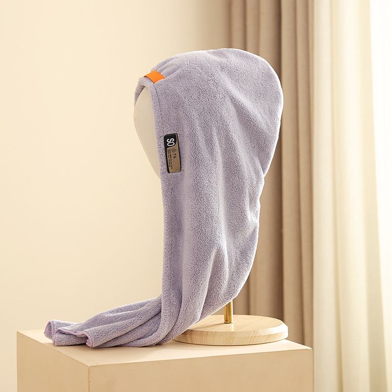 Κάλυμμα για στέγνωμα μαλλιών από coral fleece, αντιβακτηριακό 7A, νήμα 150D, βάρος 140–169 g, ραφή τελειώματος
